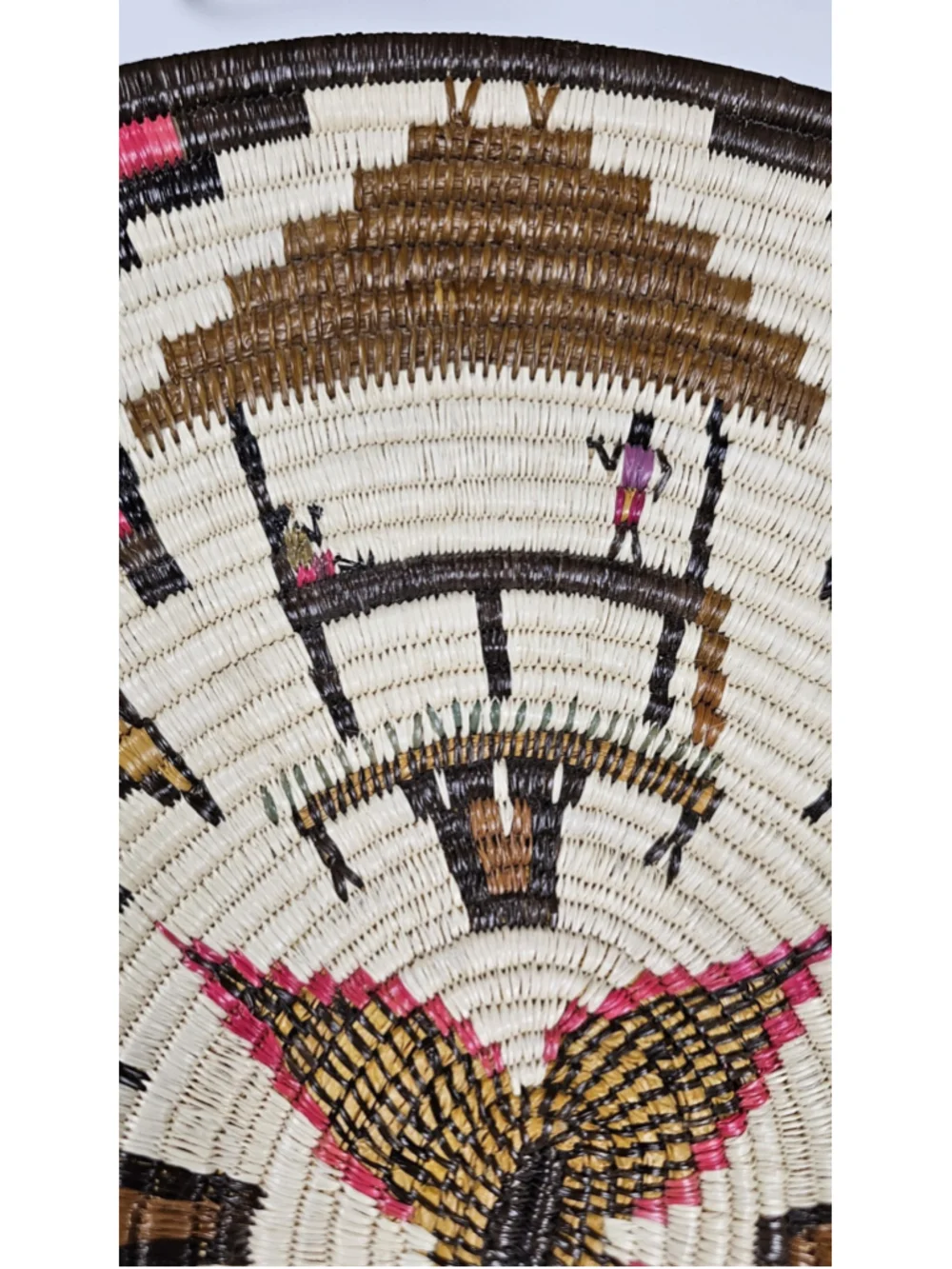 Southwestern Style Woven Coiled Basket Plaque 13